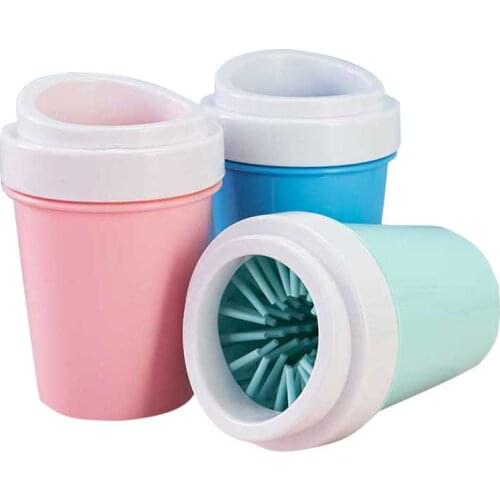 Portable Dog Paw Cleaner Cup Outdoor Pet towel Foot Washer Paw Clean Brush Quickly Wash Foot Cleaning Soft Silicone Combs Bucket