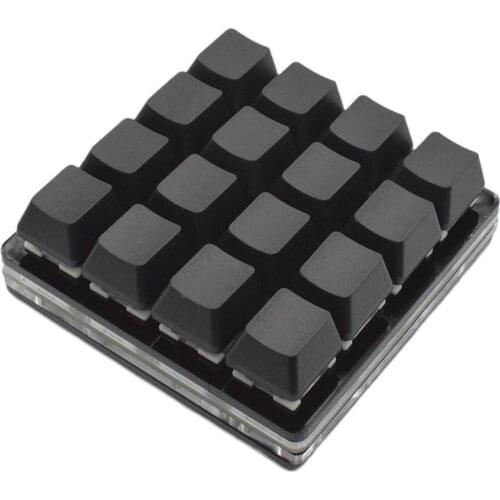 Mini Wired Black16-key Keypad Mechanical Keypad DIY Custom Shortcut Keys for Programming Gaming Numpad