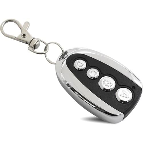 433MHz Remote Control Fixed Code Garage Door Opener Clone 433.92MHz Keychain Barrier Cloning 4ch Handheld Transmitter for Gate