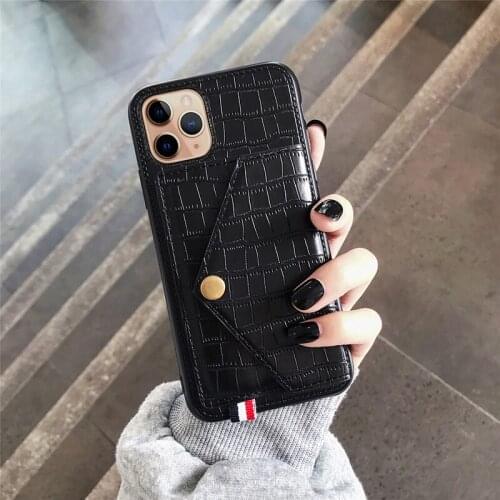 Luxury Leather Purse Wallet Case For iPhone 11 Pro XS Max XR X Cover with Card Pocket Kickstand Case For iPhone 8 7 6s Plus Case