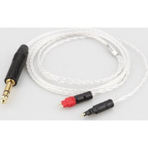 High Quality 6.35mm Plug 8Cores OCC Silver Plated Headphone Upgraded Cable BALANCED XLR Cable for HD650 HD600 HD660s HD6XX