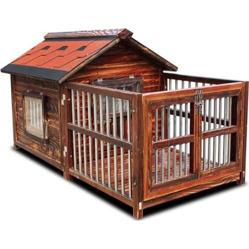 High quality solid wood open top dog house modern small pet animal cage