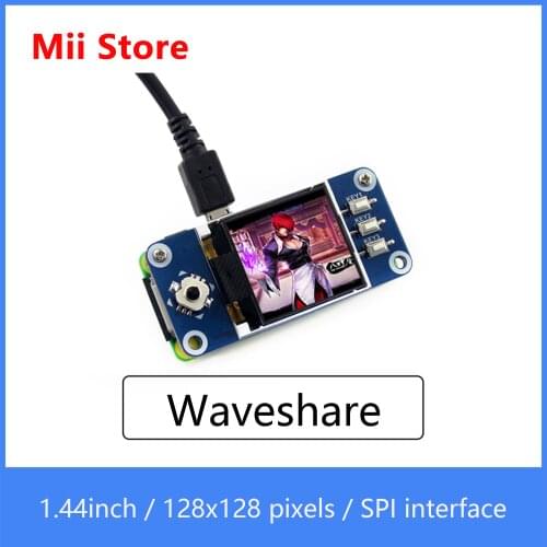 Waveshare 1.44 inch LCD Display HAT for Raspberry Pi 2B/3B/3B+/Zero/Zero W 128x128 pixels SPI Interface LED Backlight 3.3V