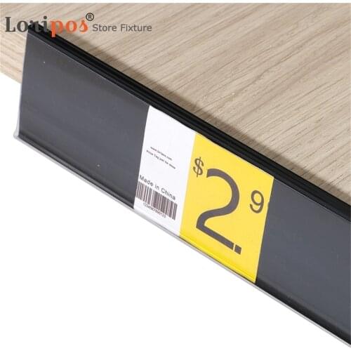 Supermarket Plastic Shelf Channel Clip Pricing Data Strip Price Holder Clamp