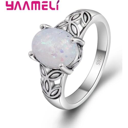 New Fashion 925 Sterling Silver Fire Opal Ring White AAA Zircon Leaf Ring For Women Best Gift Free Shipping Jewelry ring