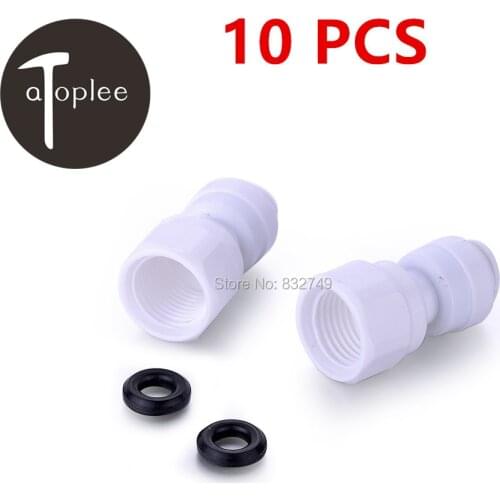 10 PCS Tap Connector 1/4" BSP to 4/8" Push Fit Water Filter Fridge Tap Adapter POM Water Filters Pipe Connector