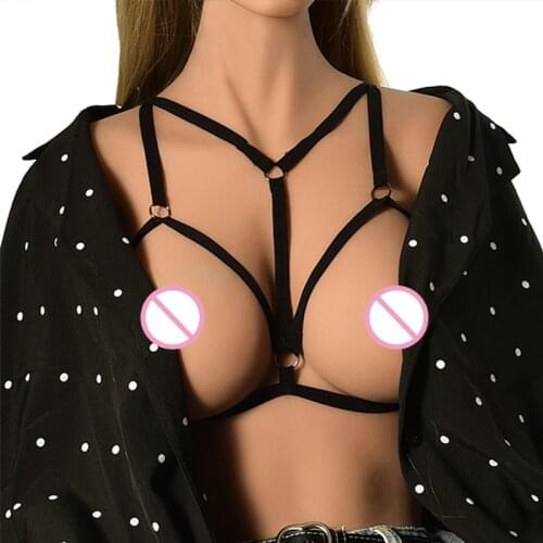 12 Styles Adjustable Hollow Open Cup Self-tie Cage Bra See Through Stretchy Soft Erotic Women Bandage Lingerie