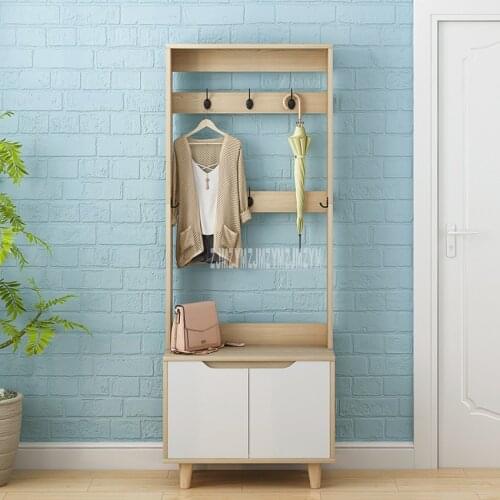 176cm Simple Clothing Hanging and Shoes Storage Cabinet Combination Hat Cloth Bag Coat Hanger Wood Floor Door Side Stand Rack