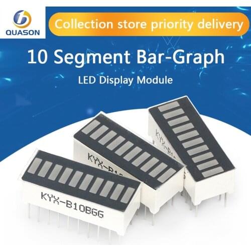 2pcs LED Display 10 Segment Bar Graph Red Green Blue White Yellow Green Numbers Signs Cube Bars Graphics Bar-Graph Module DIY
