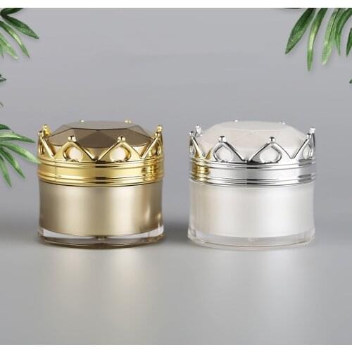 5g 15g 10g 20g Gold Silver Crown Luxury Beauty Jars Makeup Lotion Cream Nail Art Products Refillable Bottles Cosmetic Containers