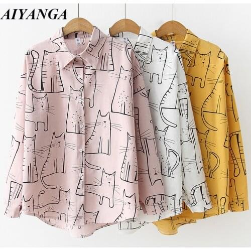 Женские рубашки с принтом AIYANGA China At AliExpress