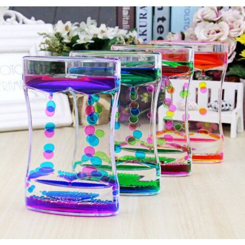 Creative Acrylic Hourglass Timer Beauty Waist Oil Drop Liquid Water Drop Ornaments Home Decoration Craft Children Birthday Gifts