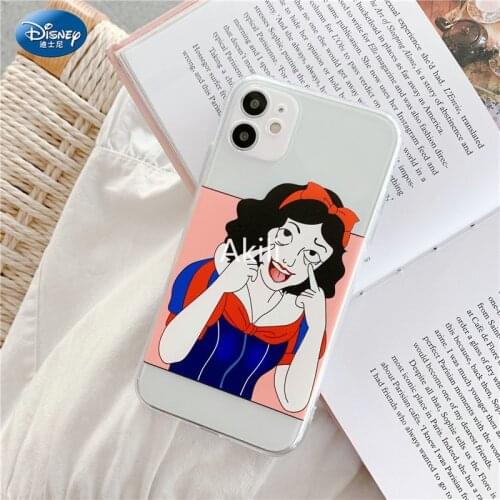 Mermaid Princess Snow White Silicone Case for IPhone 11 12Pro Xs Max iPhone SE 2020 7 8 Plus Official Liquid Silicon Full Cover