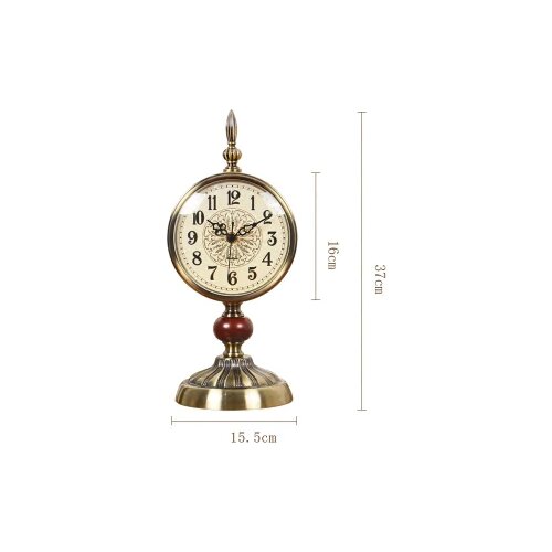 Decorative Retro Table Desktop Clocks Living Room Bedroom Vintage Clock Nostalgic Ornaments Table Desktop Watches Ornaments