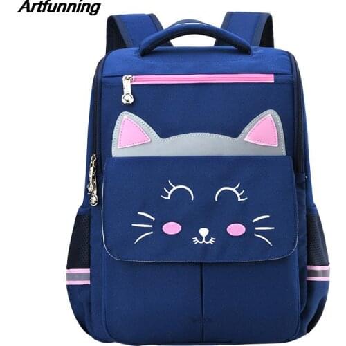 Artfunning British cartoon cute boys and girls childrens schoolbag lightweight breathable backpack 2 sizes free shipping