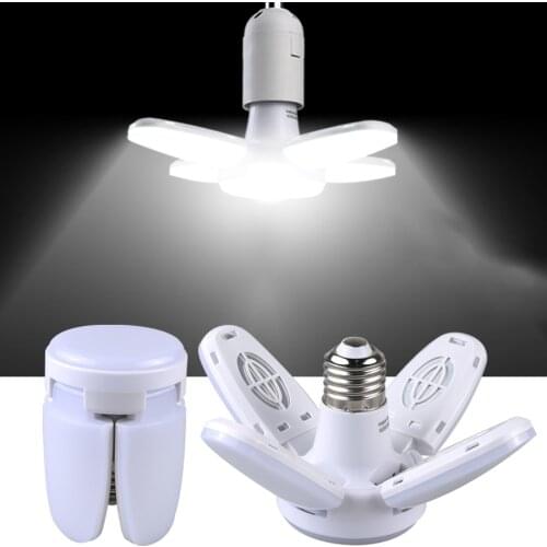 E27 led AC85-265V 28W LED Bulb Fan Blade Timing Lamp Light Bulb Foldable Lamp for Home Ceiling Light with Remote Control