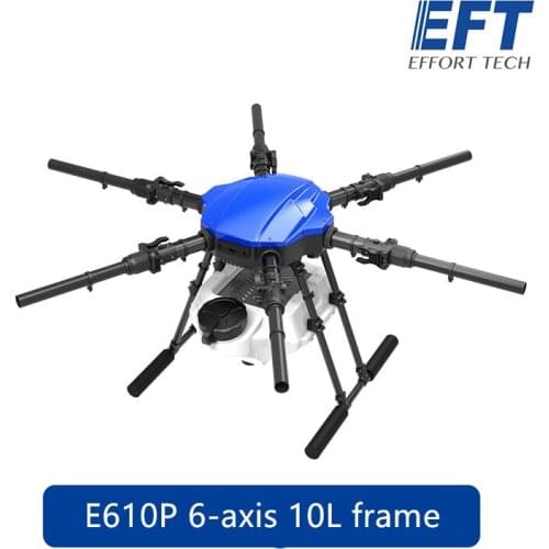 EFT E610S upgrade E610P 10L 10kg agricultural spray drone frame six axis E610 P brushless water pump spray X6 power system kit