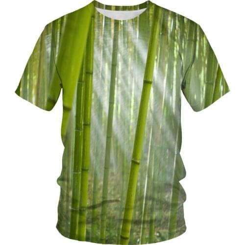 Natural Green leaf teens tshirt 3D Print men/women Fashion T shirt harajuku Funny T-shirt high quality Casual Short sleeve loose