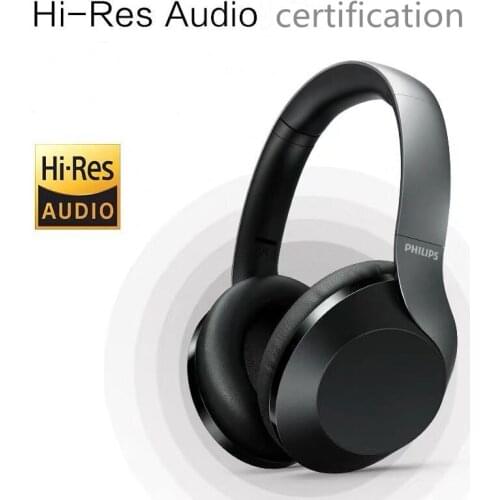 The new philips hifi taph 805 hi-res bluetooth 5.0 headset actively cancels the microphone noise support folding official test