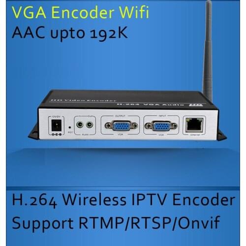 H.264 Wireless VGA Encoder for IPTV broadcasting Support RTMP and Onvif VGA WIFI Encoder