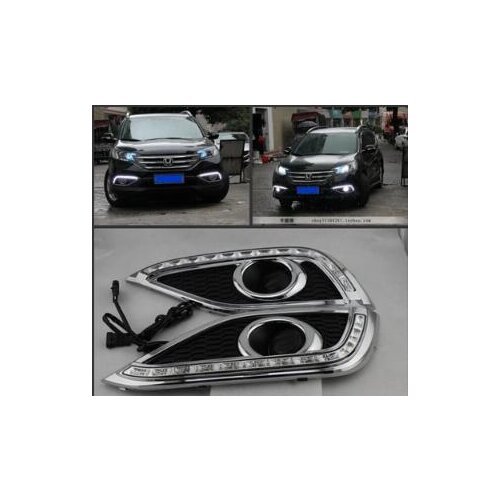 Higher star 12W 2units Led day runing lights,car Front fog lamp DRL with turn amber light function For Honda CRV 2012-2014