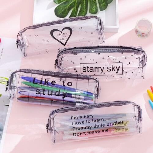 JinEQ Transparent Pencil Cases