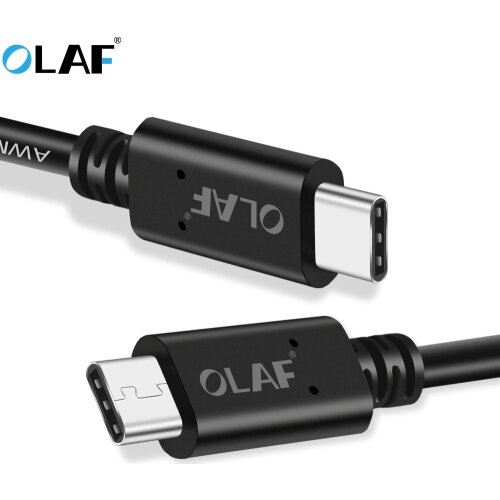 OLAF usb c to usb-c cable 3A PD Fast charging Type c to Type-c Male For Samsung S9 Switch Macbook Data sync usbc Charger cable