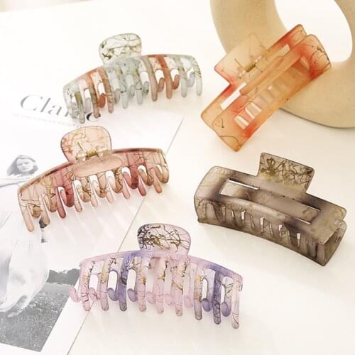 Korea Women Barrettes Plastic Hair Claws Large Hair Accessories Hairclips Ladies Hairgrip Headwear Girls Ornaments Crab Bands