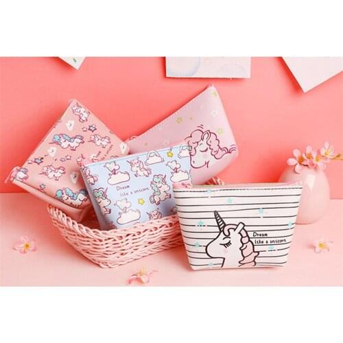 Unicorn Cartoon Coin Purse Women mini wallets cute card holder ladies key money bags for girls purse Female kids children pouch