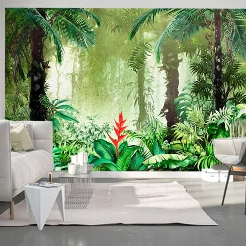 Custom Mural Wallpaper 3D Green Leaf Plant Wall Painting Living Room TV Sofa Bedroom Home Decor Papel De Parede Photo Wallpapers