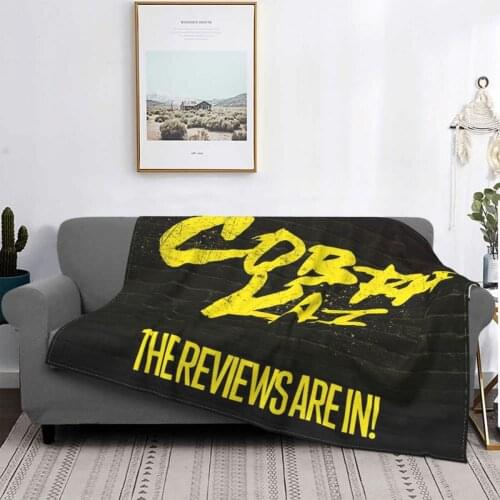 Cobra Kai Blanket Flannel Spring Autumn Classic Logo Never Dies Lightweight Throw Blankets for Home Bedroom Bedding Throws