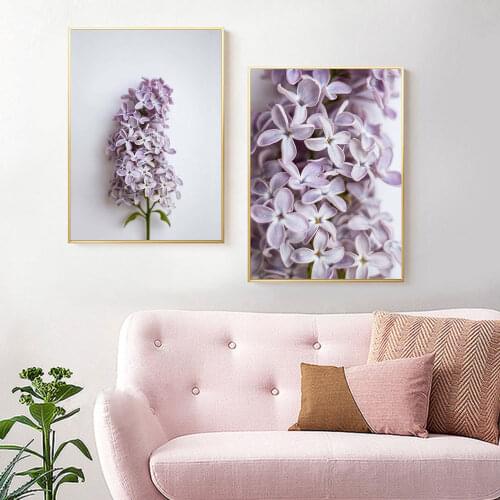 Lilac Flower Poster Botanical Canvas Painting Nordic Natural Art Print Modern On The Wall Picture For Living Room Home Decor