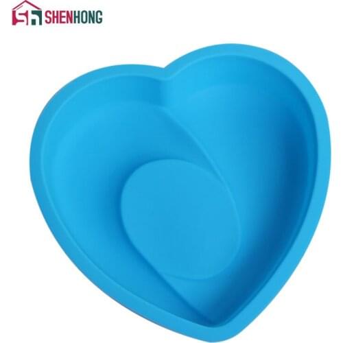 SHENHONG Irregular lOVE Heart Silicone Cake Mold 3D Jelly Pudding Moule Baking Tools DIY Design Cookie Muffin Mould