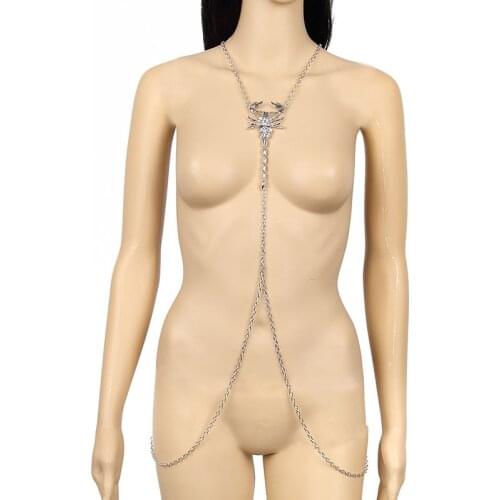 Body Jewelry Chest Chain Scorpion Bikini Fashion Sexy Waist Chain Punk Boho Waist Beads Exaggeration Luxury Summer Animal Gift