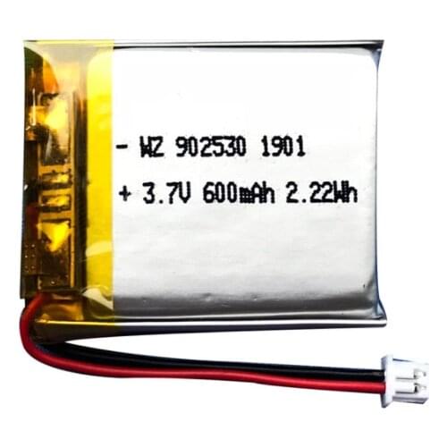 902530-600mah Smart Wearable LED Lighting Mobile Digital Bluetooth Audio 3.7V Polymer Lithium Battery