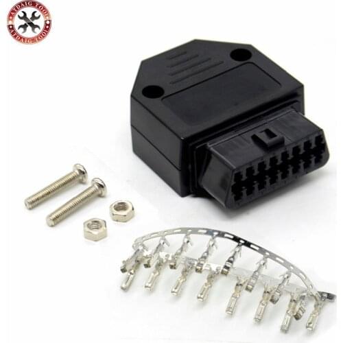 Universal OBD2 16Pin male Connector Adaptor Car Diagnostic Tool J1962F ELM327 OBD Male Connect