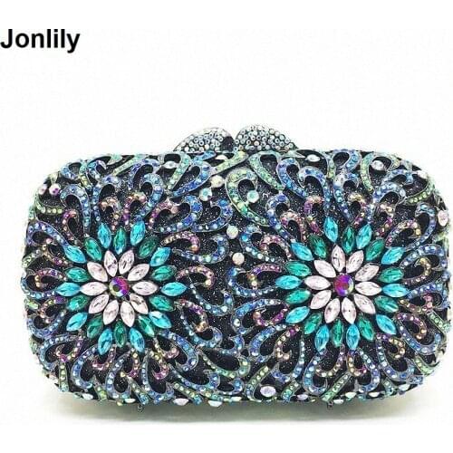 Woman Evening Bag Women Diamond Rhinestone Clutches Crystal Day Clutch Wallet Wedding Purse Party Banquet LI-1565