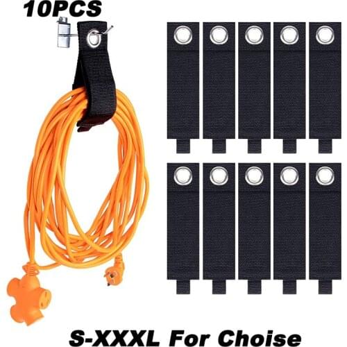 10Pcs/Set Power Cords Storage Straps Nylon Multi-purpose Heavy Duty Cable Fastener Plumbing Equipment Wire Organizer