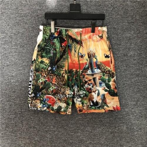 2021 Summer Hot Fashion Mens Beach High quality Women/Men casual Animal print board Shorts B703