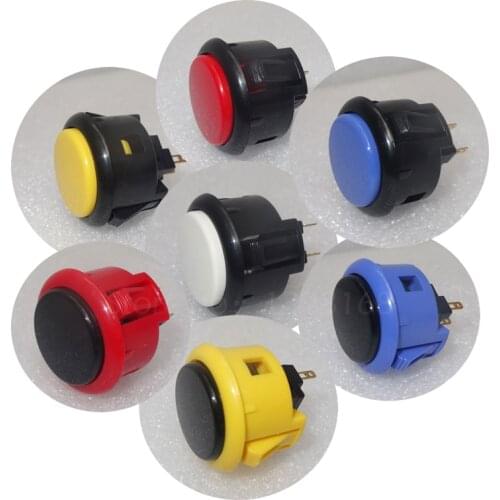 8Pcs/lot Original Sanwa OBSF-30 Push Button Two-color 30mm for Arcade Game Machine-game machine parts jamma game kit
