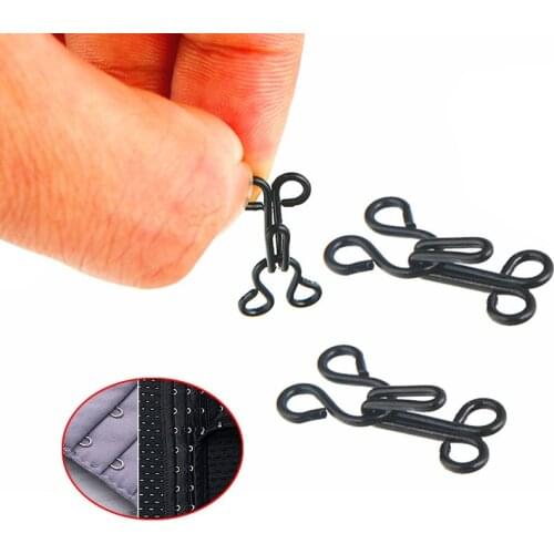 AIJJU 100Set 0# 1# 2# 3# 4# DIY White and Black Colorinvisible Button Hook And Eye Bra Skirt Trousers Shirt Invisible Dress Hook