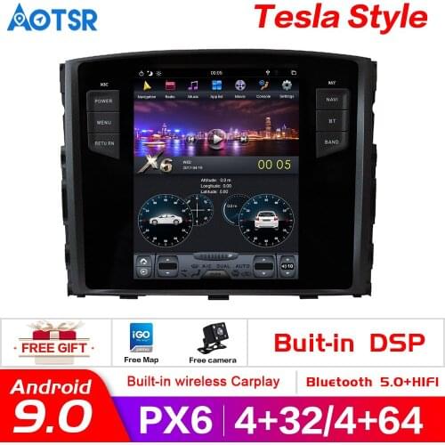 Android7.1 9.0 Vertical screen Car GPS Navigation For Mitsubishi PAJERO V97 V93 Shogun Montero 2006+ Multimedia Player radio DSP