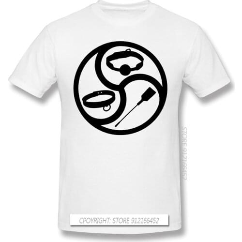 BDSM Life BDSM And Kink Symbol T Shirt Dominant Submissive Slave Play Master Sexy Sub Tees Shirt 100% Cotton Top