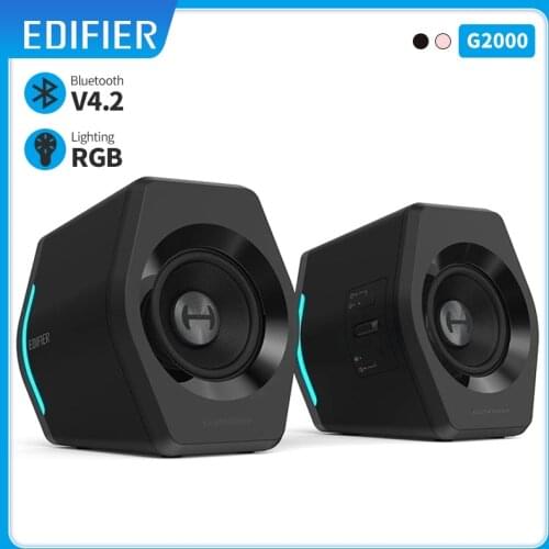 EDIFIER G2000 gaming speaker 16W RMS power output 2.75 inch full range unit Bluetooth USB sound card AUX input