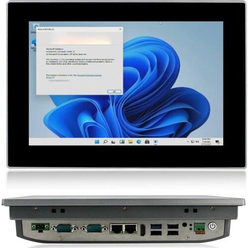 10.1" fanless mini industrial touch pc Core i3 i5 i7 8th Gen CPU rugged embedded computer tpm 2.0 for windows 11 4G RAM/128G SSD