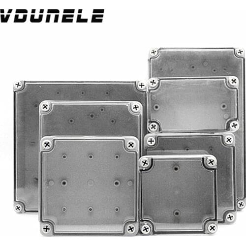 Large Waterproof Plastic Box 200*150*100mm Transparent Cover Electronic Junction Enclosures 200*200*130mm IP67 Project Cases