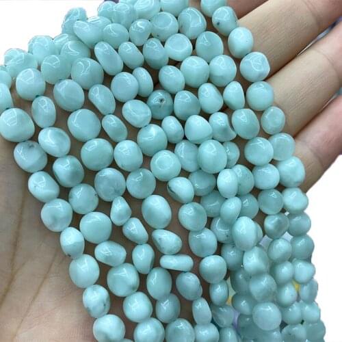Wholesale AAA 100% Natural Stone China Larimar Gravel Spacer Beads For Jewelry Making DIY Bracelet Necklace 6-8, 8-10mm