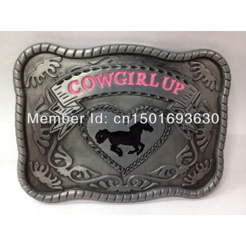 Cowgirl Up Rodeo Belt Buckle - Western Design