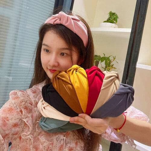 Women Girls Sain Knot Hairband Headband Adult Hair Accessories
