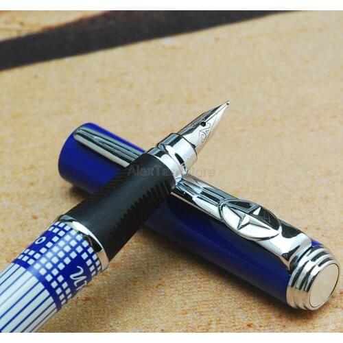 Duke Scotland Pattern Extra Fine Nib Fountain Pen Popular Blue Color Gift Pen Writing Stationery